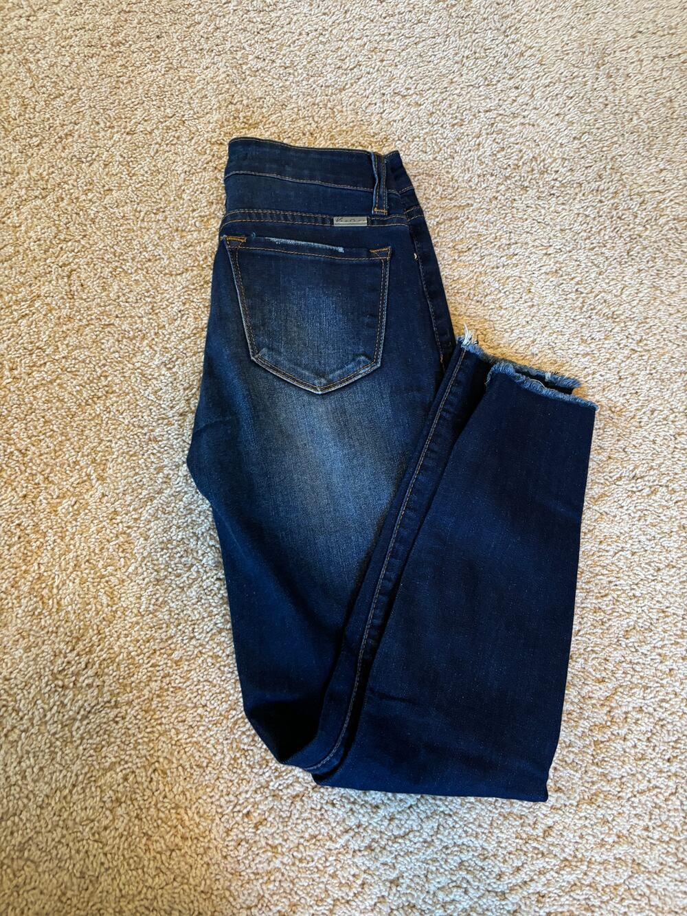 KanCan Dark Wash Distressed Skinny Jeans